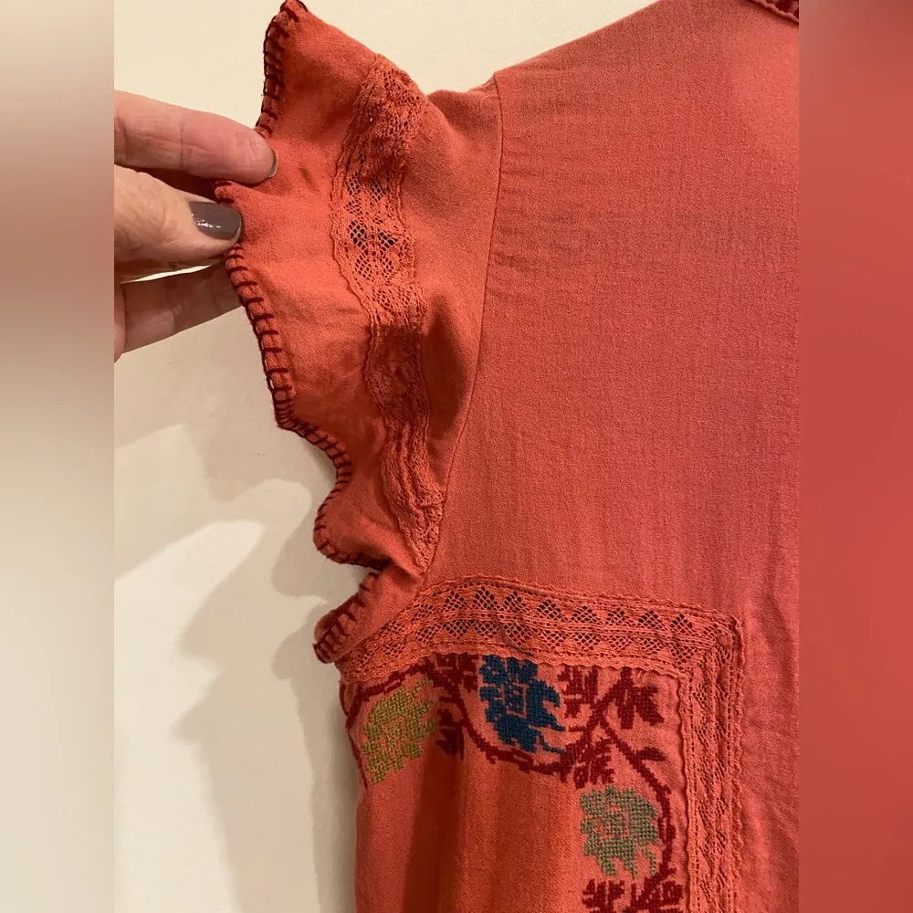 Love Sam Embroidered Pink Dress Size SP - Image 4