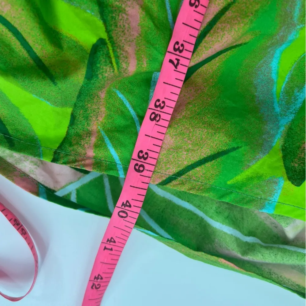 Anthropologie Farm Rio Green palm Leaf Print Dress puff sleeve sz 3x - Image 10