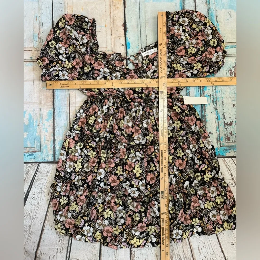 Bailey Blue Floral Printed Babydoll Dress Juniors Size Large New - Image 7