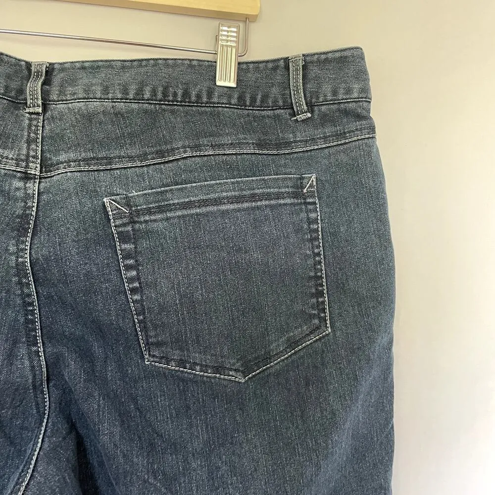 Gander Mountain Guide Series blue jeans dark wash fleece lined cotton women's 18 - Image 5