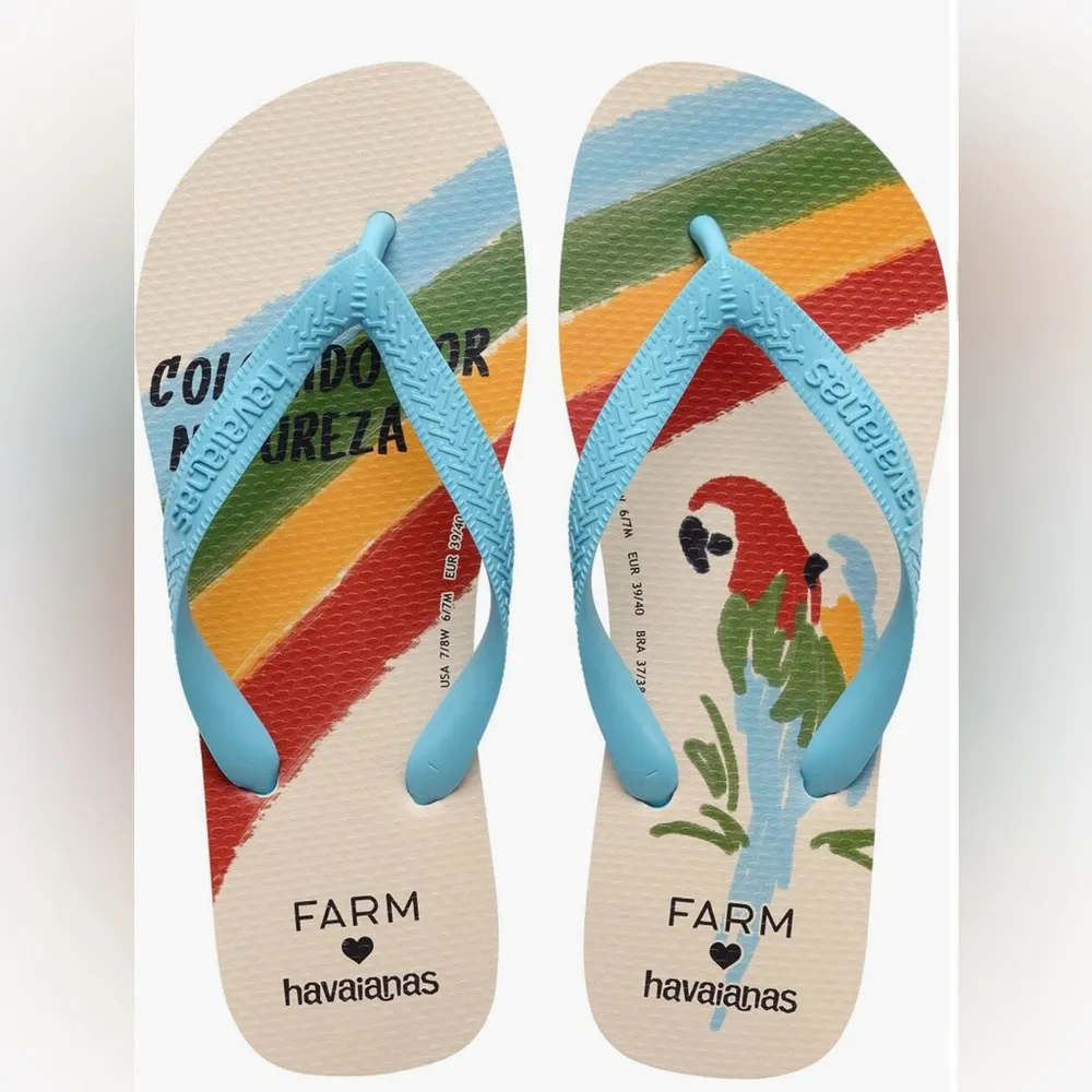 NEW! Havaianas x FARM Rio Flip Flops - Image 5