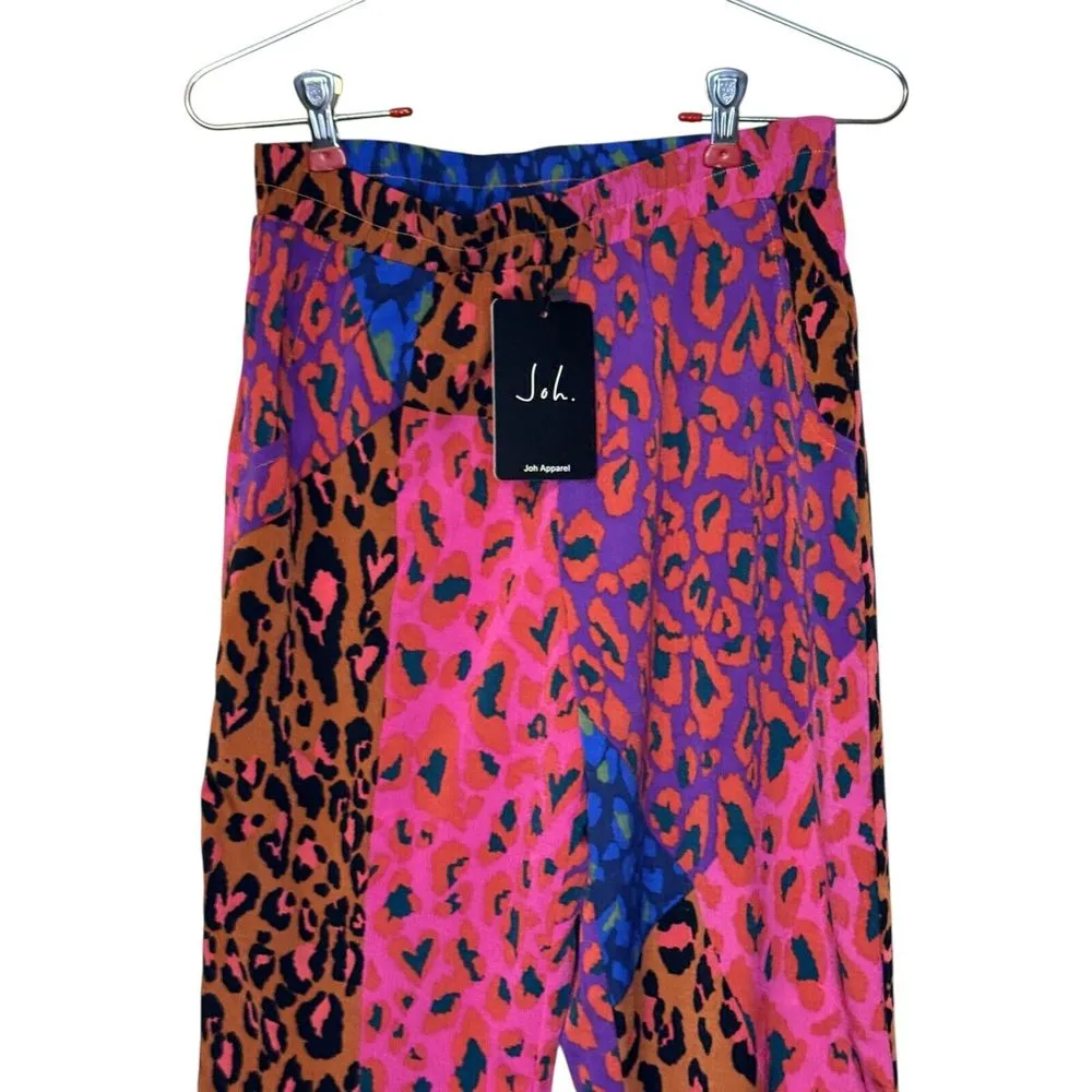 Joh Women's Pants Wess Animal Print‎ Charmeuse Relaxed Fit Colorful Sz. XS NWT - Image 4