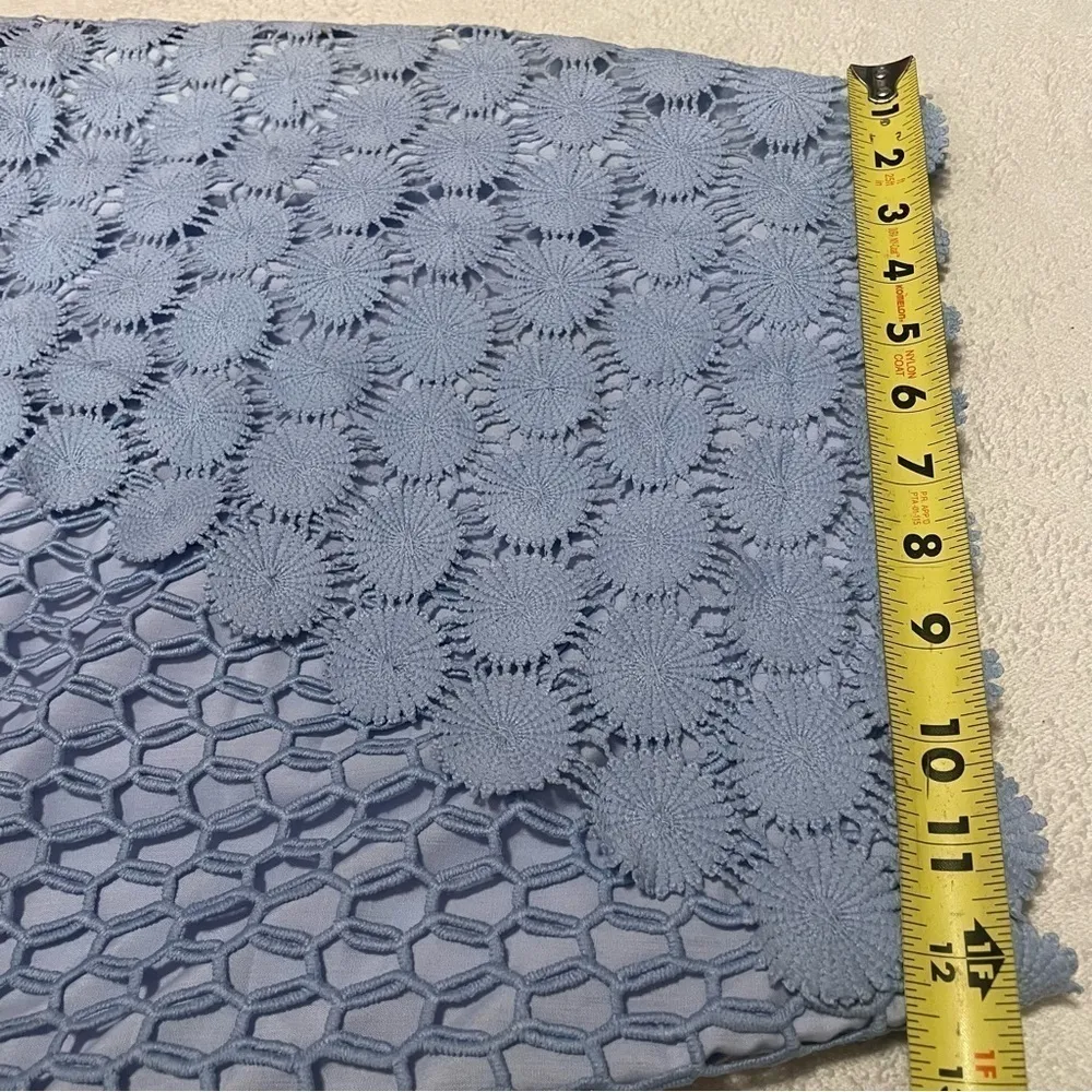 Topshop Rosie Wrap Lace Mini Skirt Blue Crochet Coquette Boho NWT - Image 12