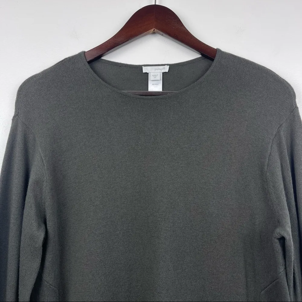 J. Jill Pure Jill Cashmere Blend Sweater Women’s Size XS Dark Green - Image 4