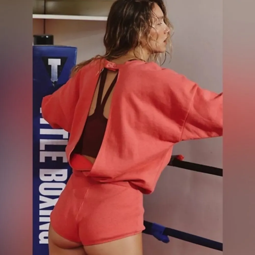 Free people movement pink  for the win playsuit romper bodysuit nwot small - Image 2