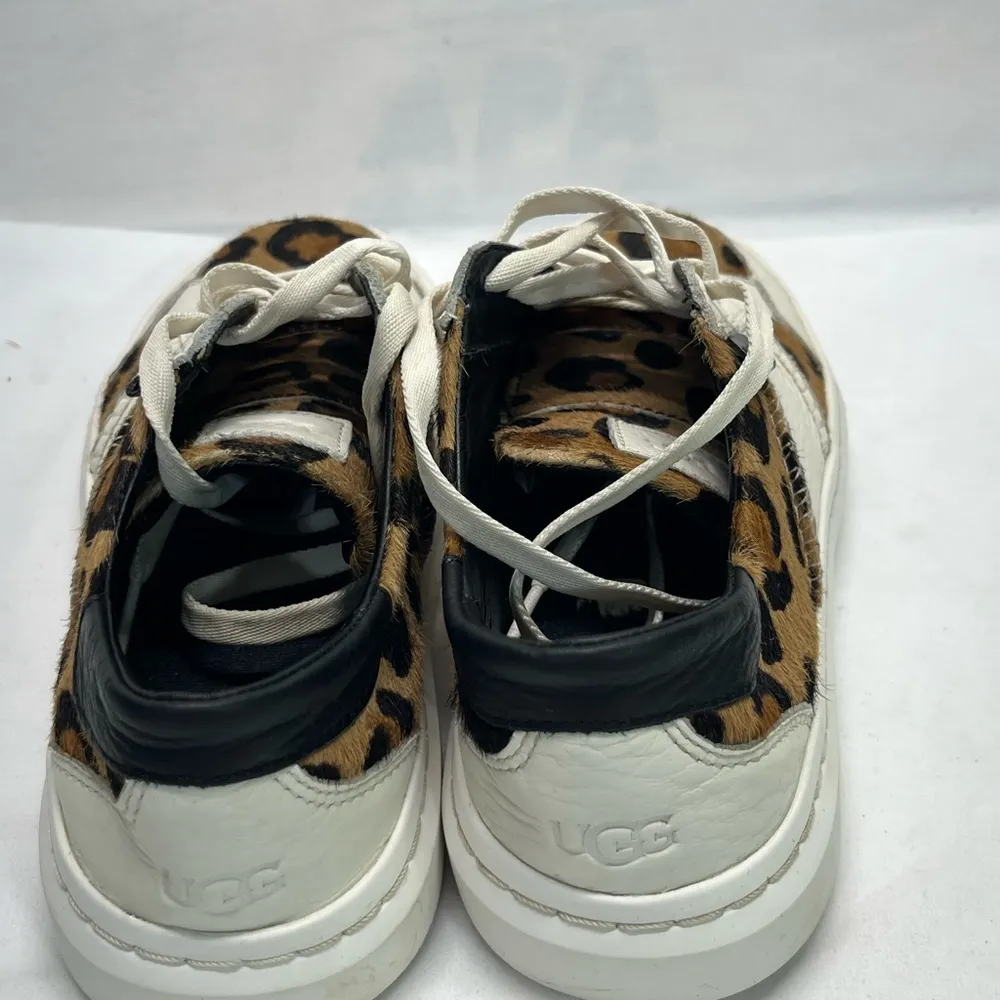 UGG ALAMEDA LEATHER/ANIMAL PRINT SNEAKER SZ 5 PREOWNED EXCELLENT CONDITION - Image 6
