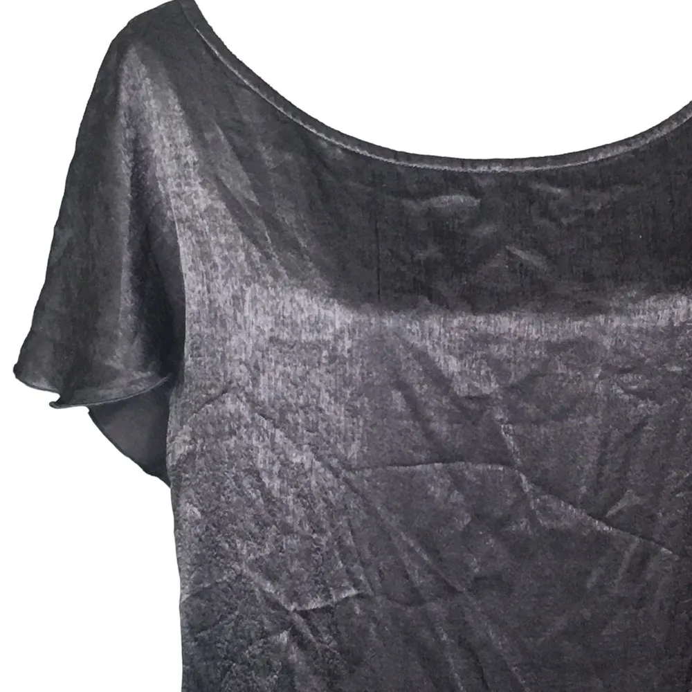 THE ODELLS Flounce Dress Licorice Black Size large - Image 7