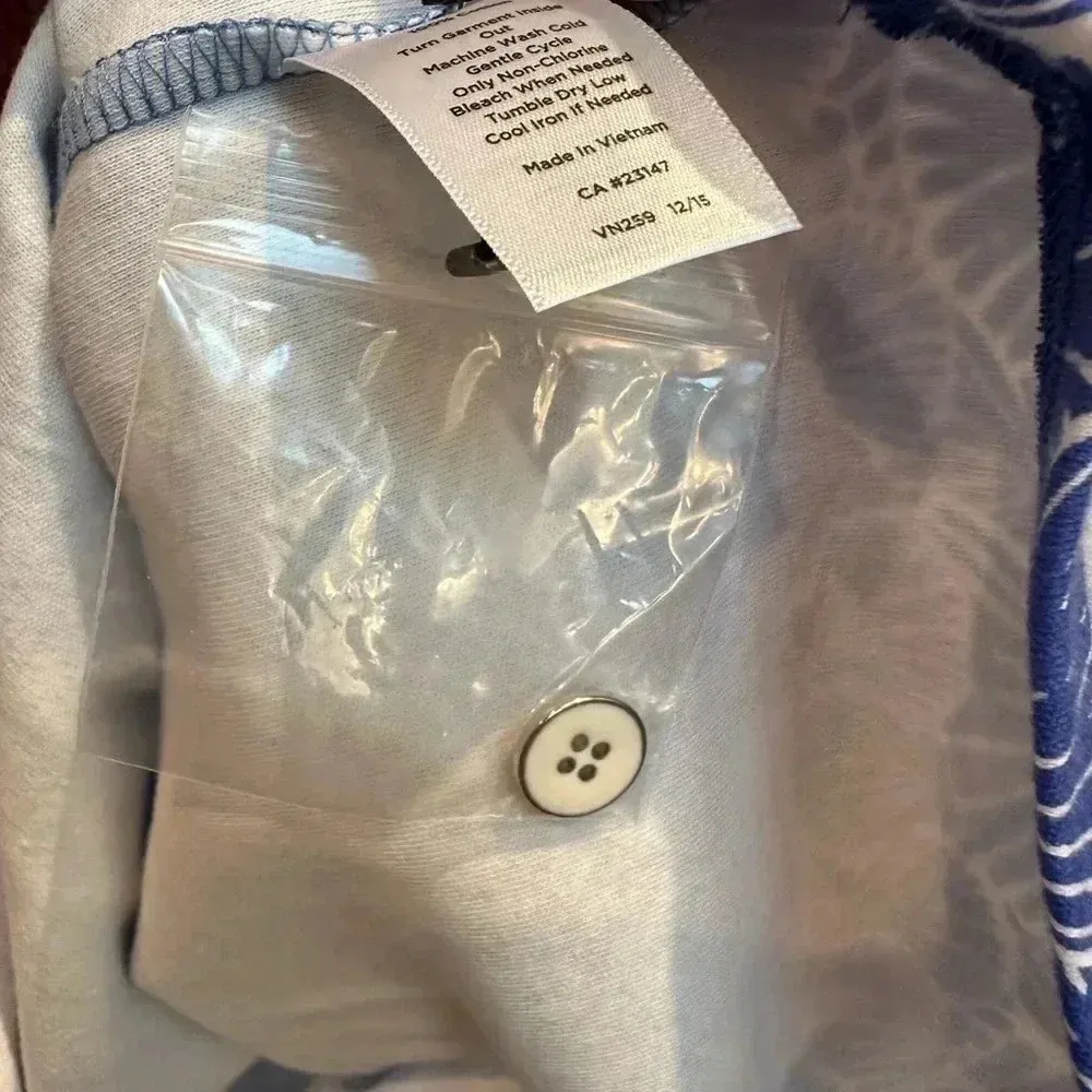 Talbots | Blue Pink Coastal Seashell Beach Fitted Sheath Dress Size M NWT - Image 10