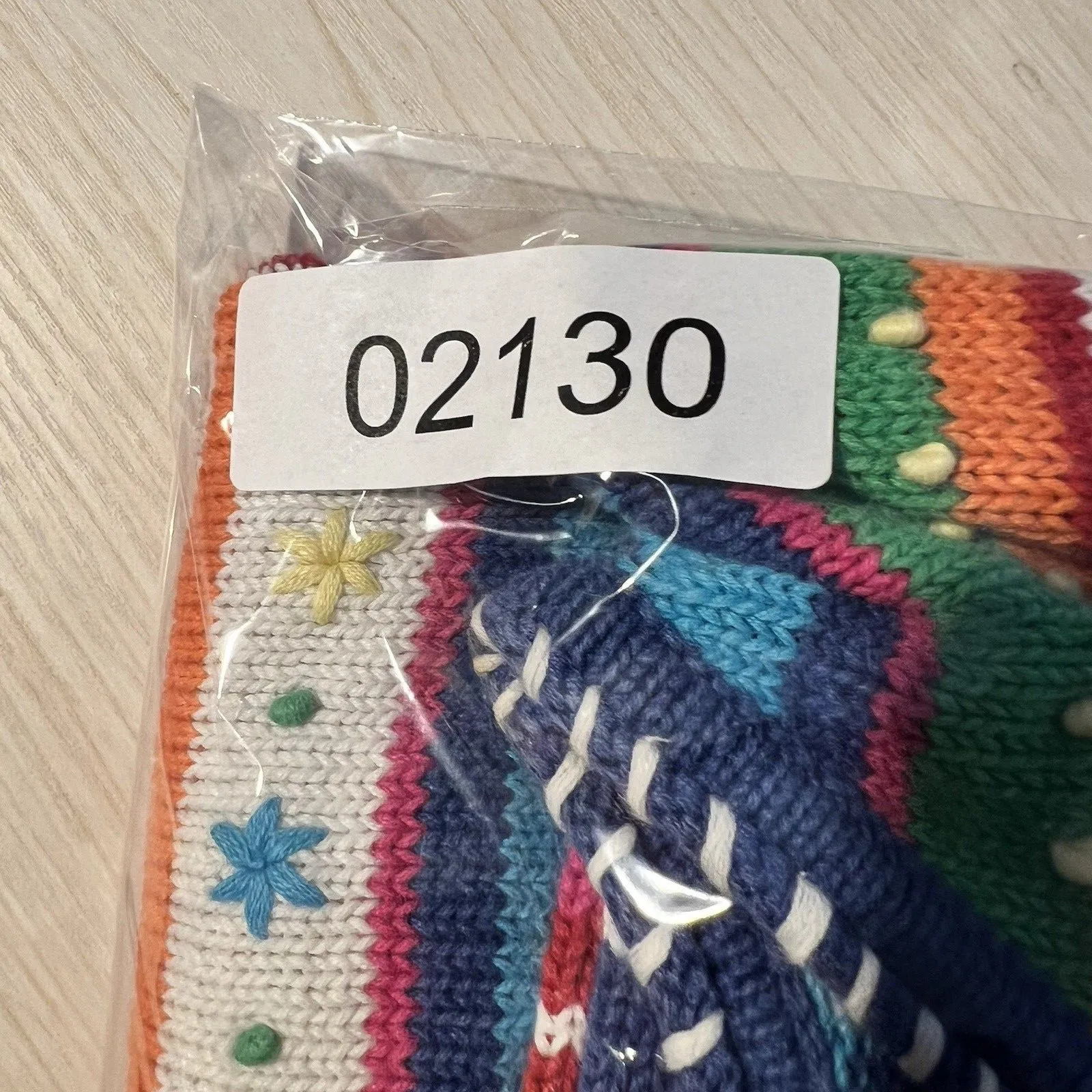 Talbots Knitted Petite M Embroidered SS Sweater Rainbow Cottagecore Grannycore - Image 13