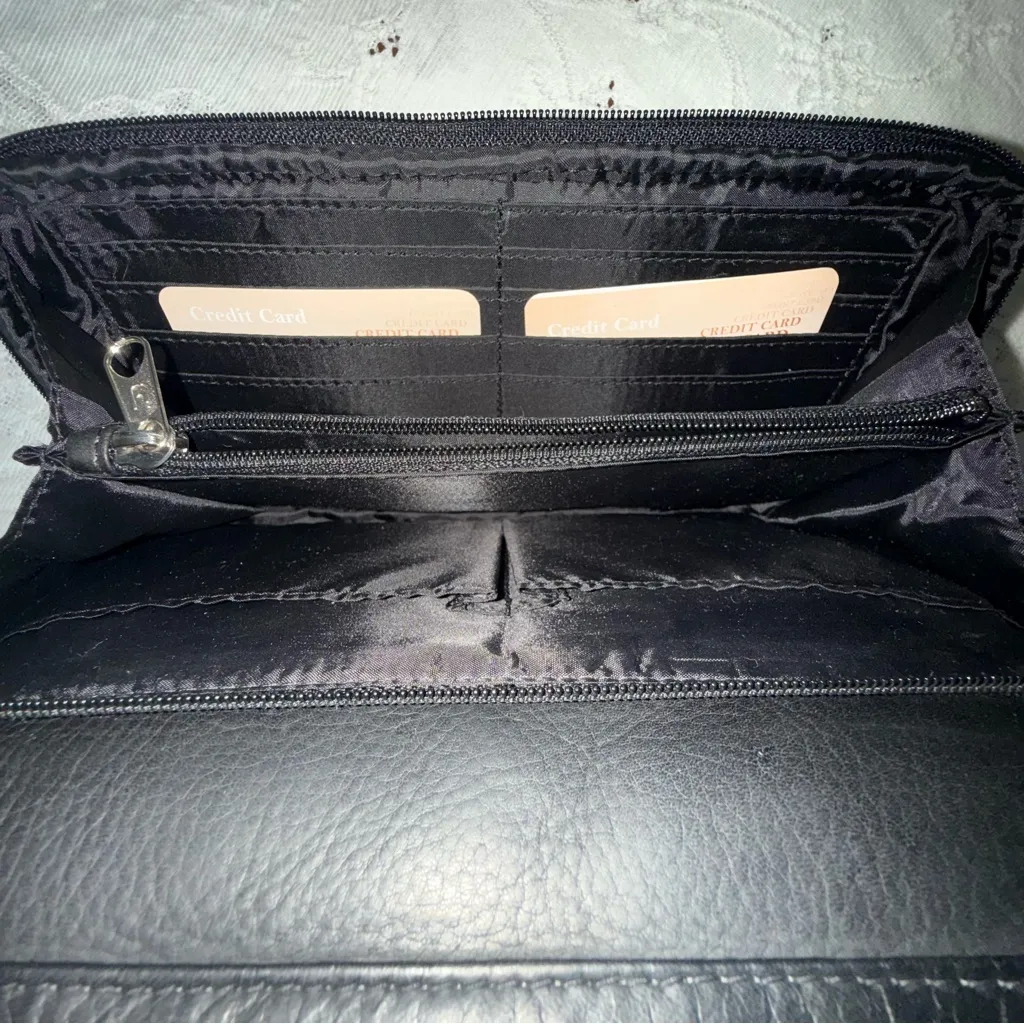 New Vintage American Angel Black Leather Shoulder‎ Bag Purse Never used - Image 13