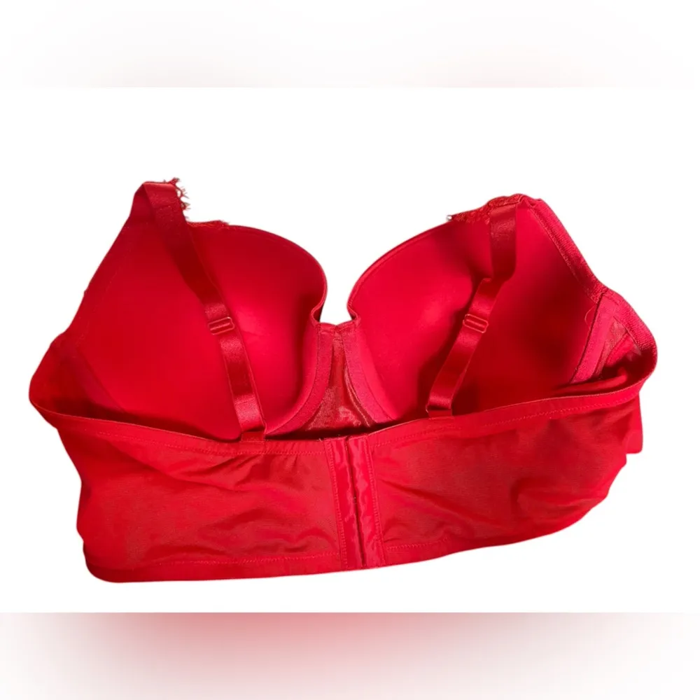 Auden Women’s 40D Red Lace Padded Full Coverage Underwire NWOT Bra Size undefined - Image 2
