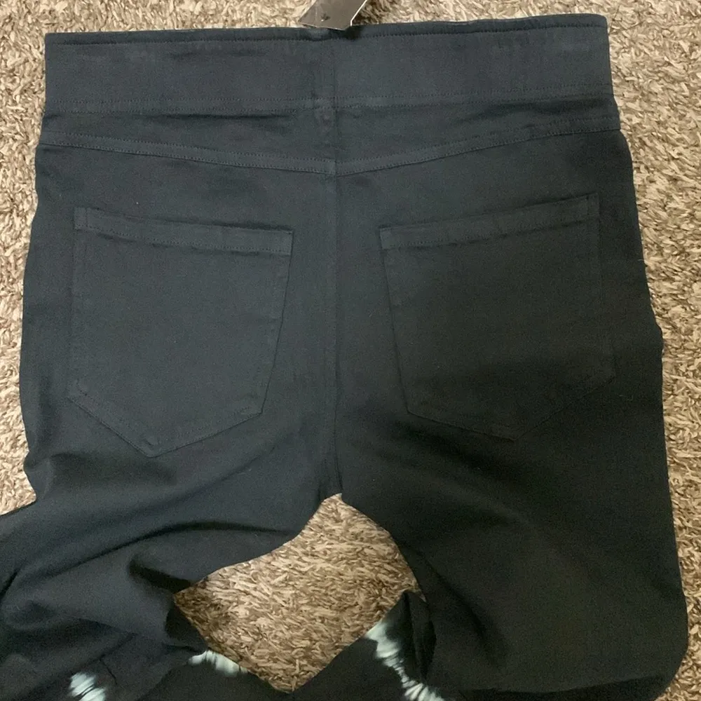 Umgee NWT retro vibes black flare tie dye woman pants size small - Image 7