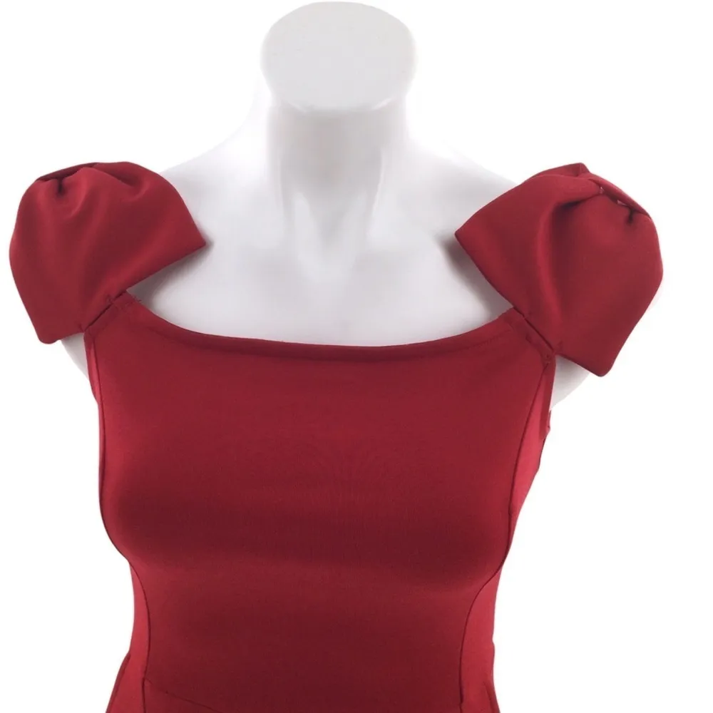 Kendall & Kylie Big Bow Red Party Dress - Image 9