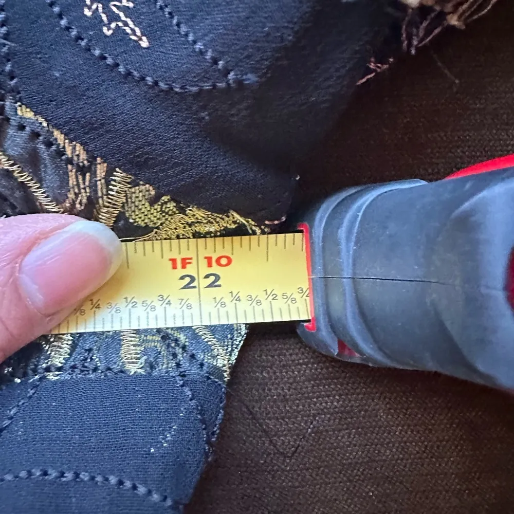 Chico,s Vintage Gold Black Brown Copper Embellishment Patches Zip Up Sz 2 Lined - Image 13