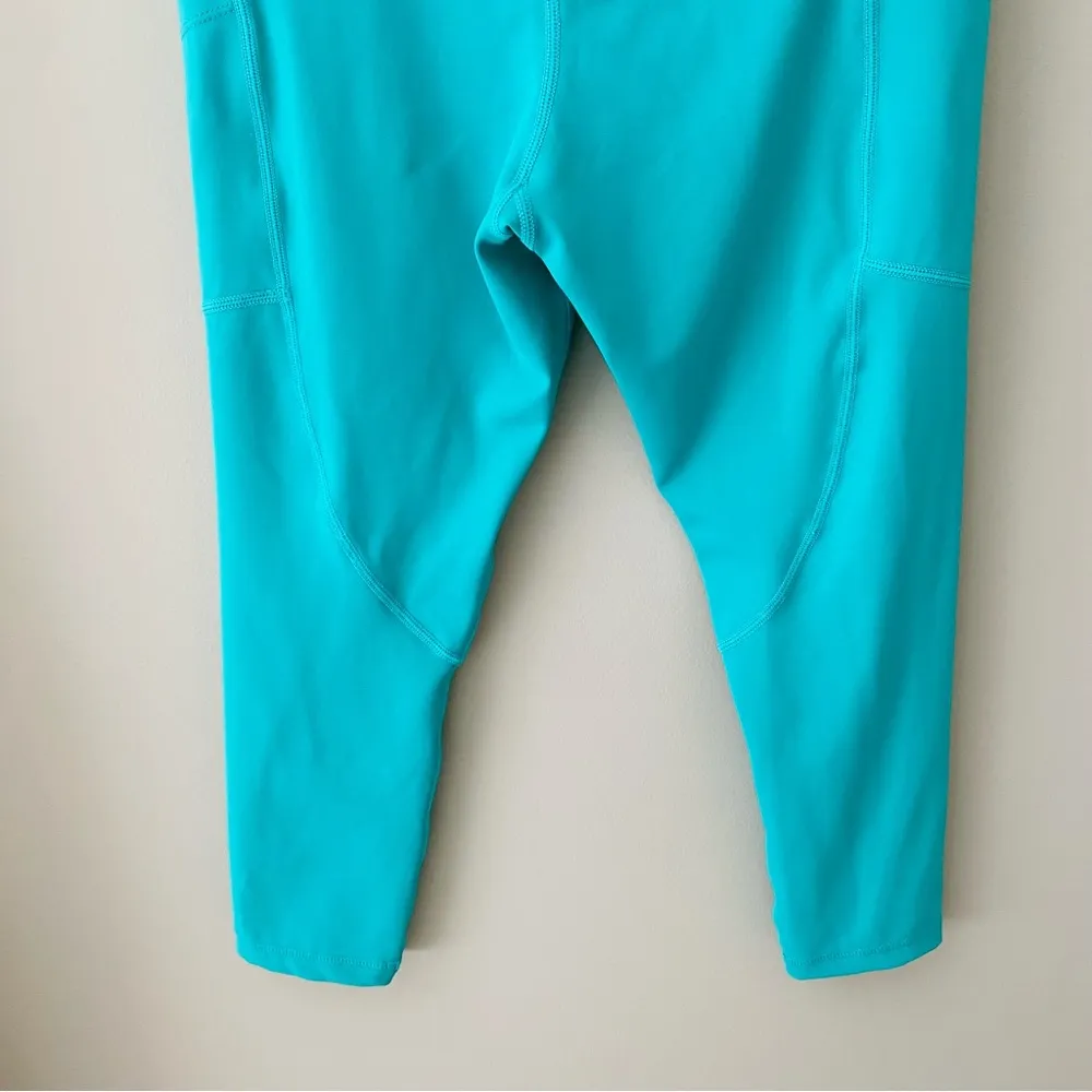 ZYIA Active Light N Tight Leggings S Pockets Cropped Teal Green Sz 6-8 - Image 7
