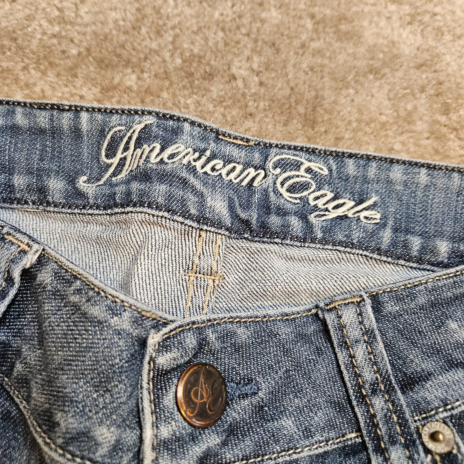 American Eagle Size 10 Regular Standard Blue Jeans Cotton - Image 9