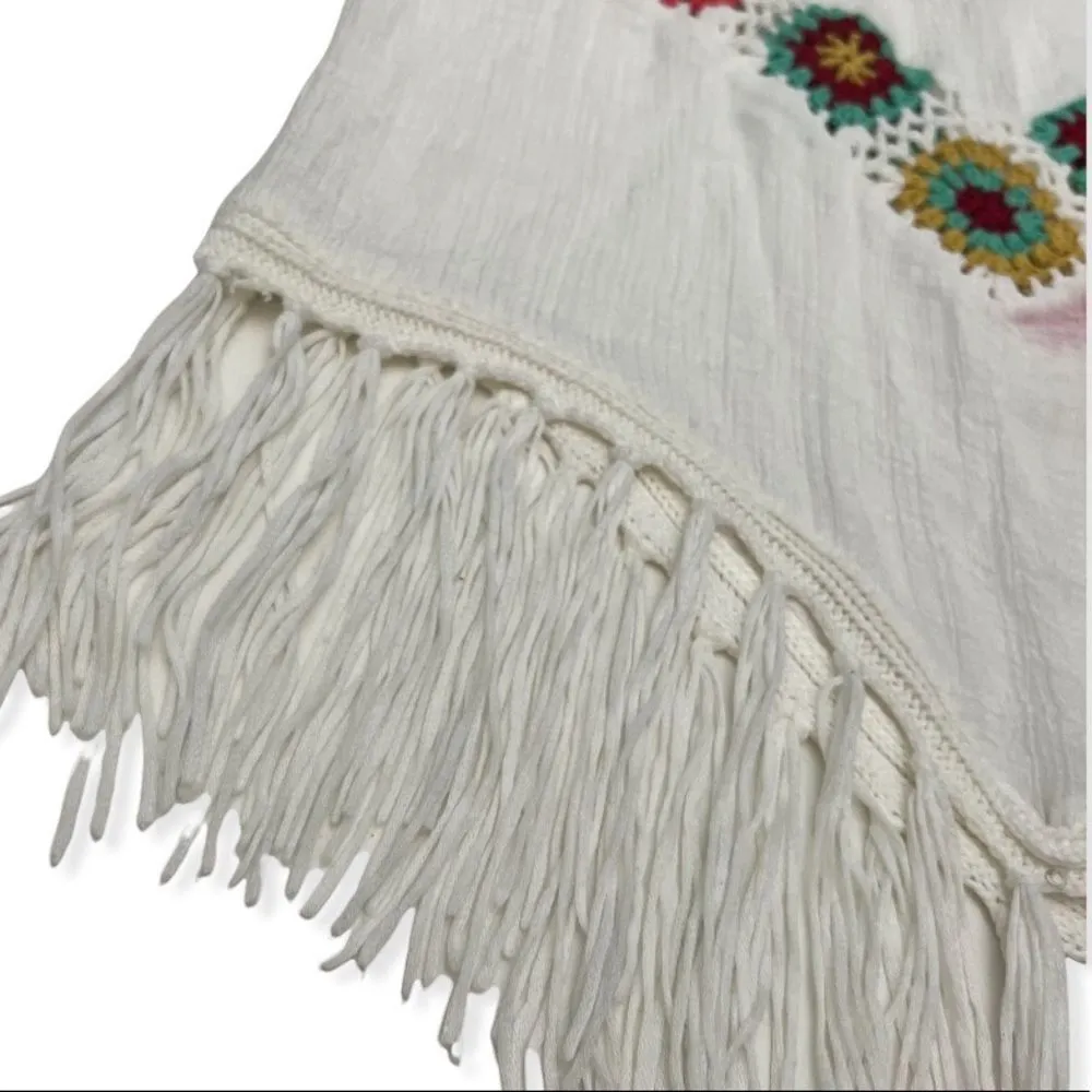 Bohemian Crochet Panel Fringed Cover - Image 5