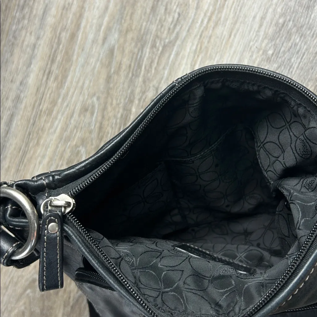 Fossil  Black Leather Crossbody Bag - Image 15
