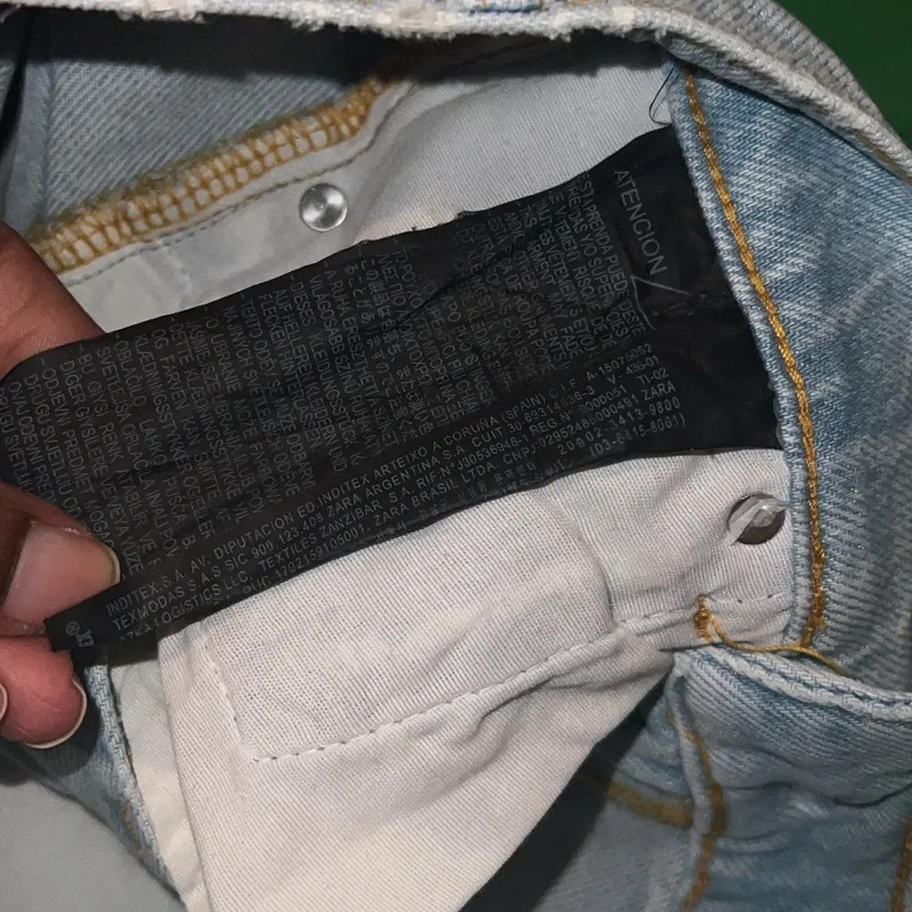 Zara The 90s Bermuda Blue Jean Shorts Classic Denim Style size 0 - Image 7