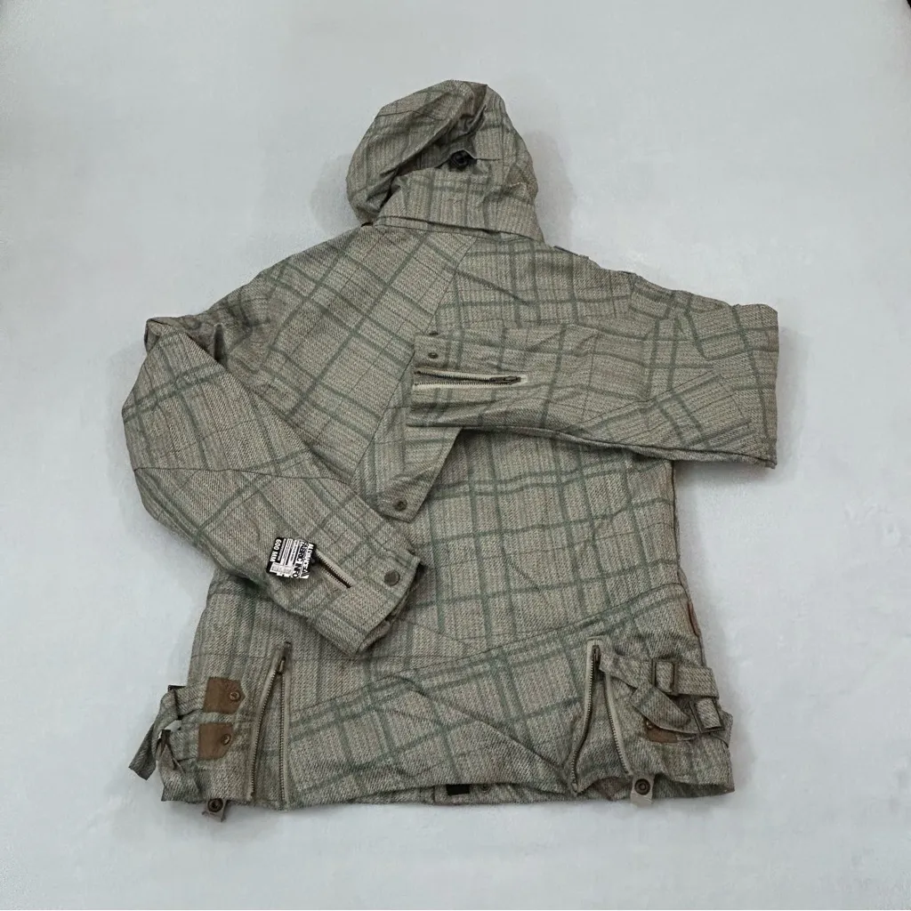 ALLYANCE Special Ops Olive Plaid Full Zip Snowboard Ski Jacket Youth XL Women XS Green - Image 13