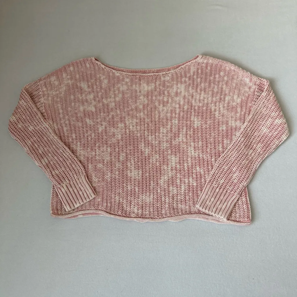 Victoria Secret PINK Lightweight Off The Shoulder Knit Blush Pink Sweater - Image 5