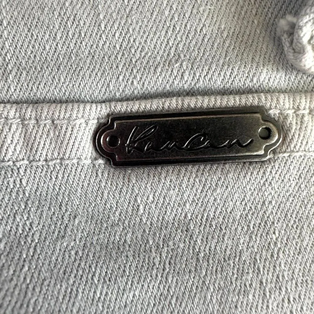 KanCan Gray Distressed Ripped Knee Skinny Jeans Sz 9/28 Indie Closet Staple - Image 5