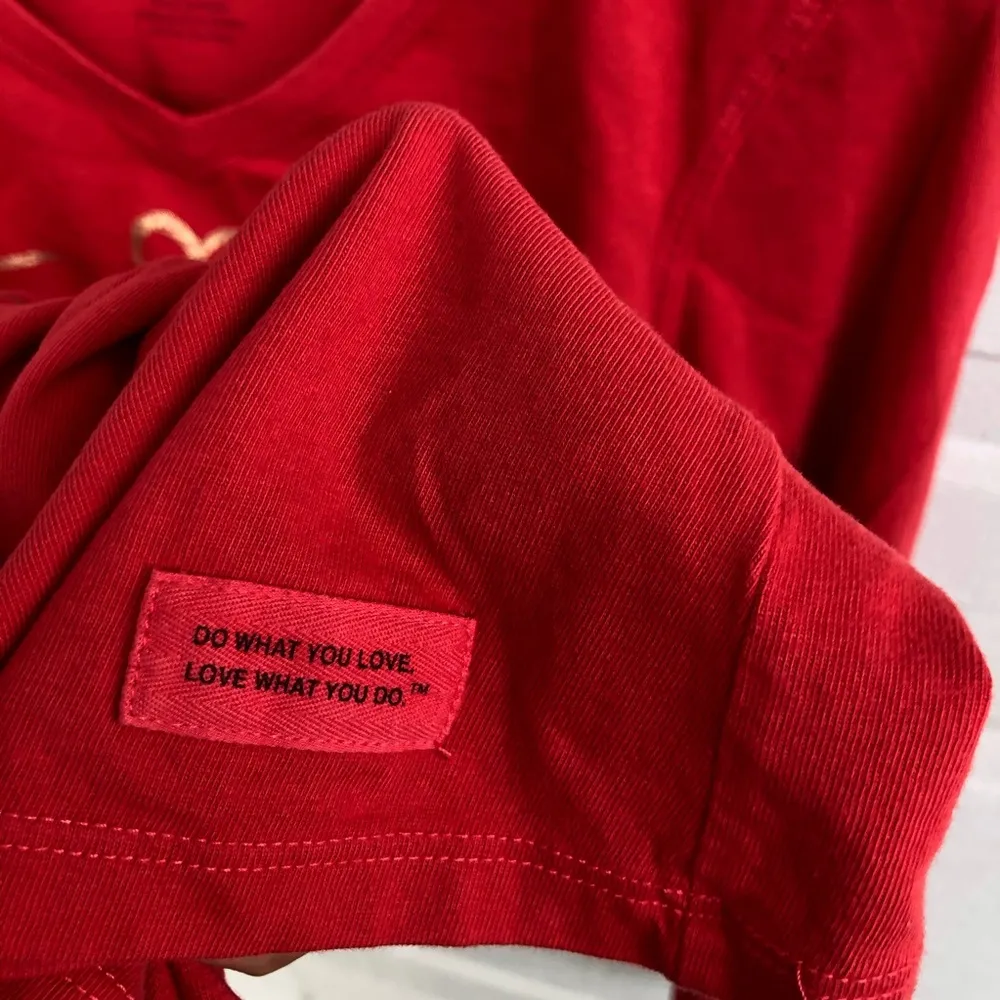 Life Is Good Shirt Red Long Sleeve Give Love Small - Image 8