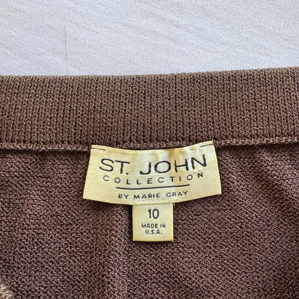 St. John Collection  Brown Pencil Skirt sz 10 - Image 2