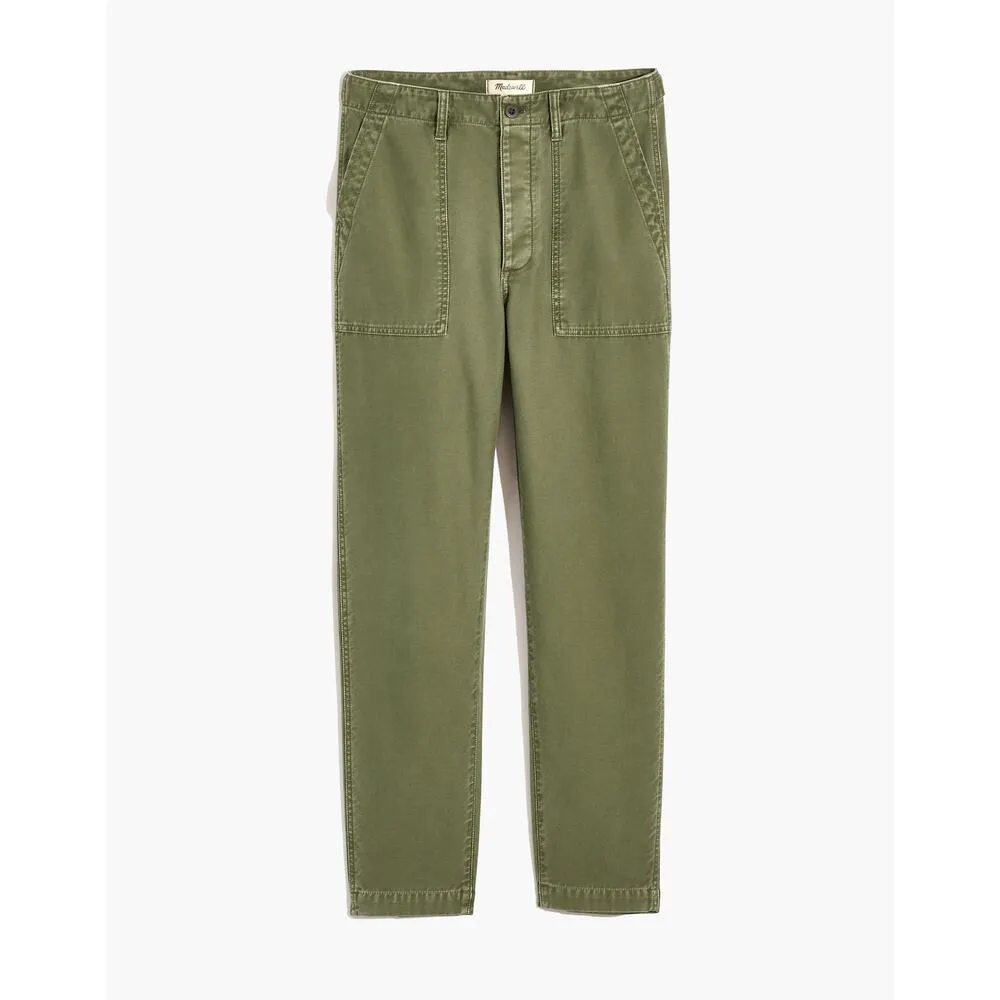 Madewell Griff Tapered Fatigue Green Cropped Cargo Pants Size 34 - Image 2