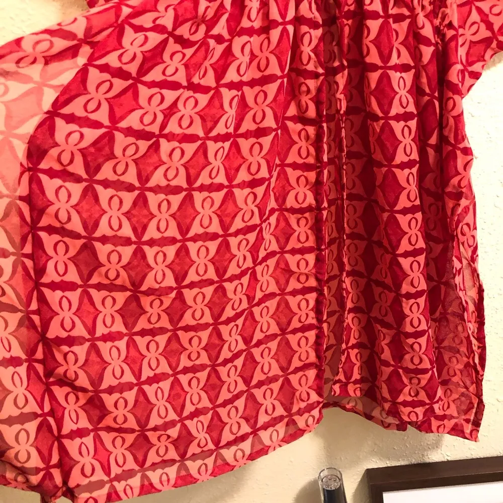 India Boutique Red Jeweled Swim Cover OS - Image 6