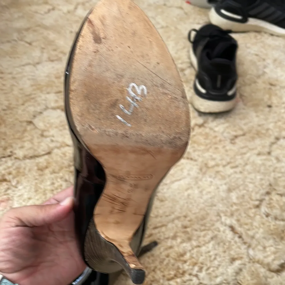 Coach black buffy heels size 9 - Image 6