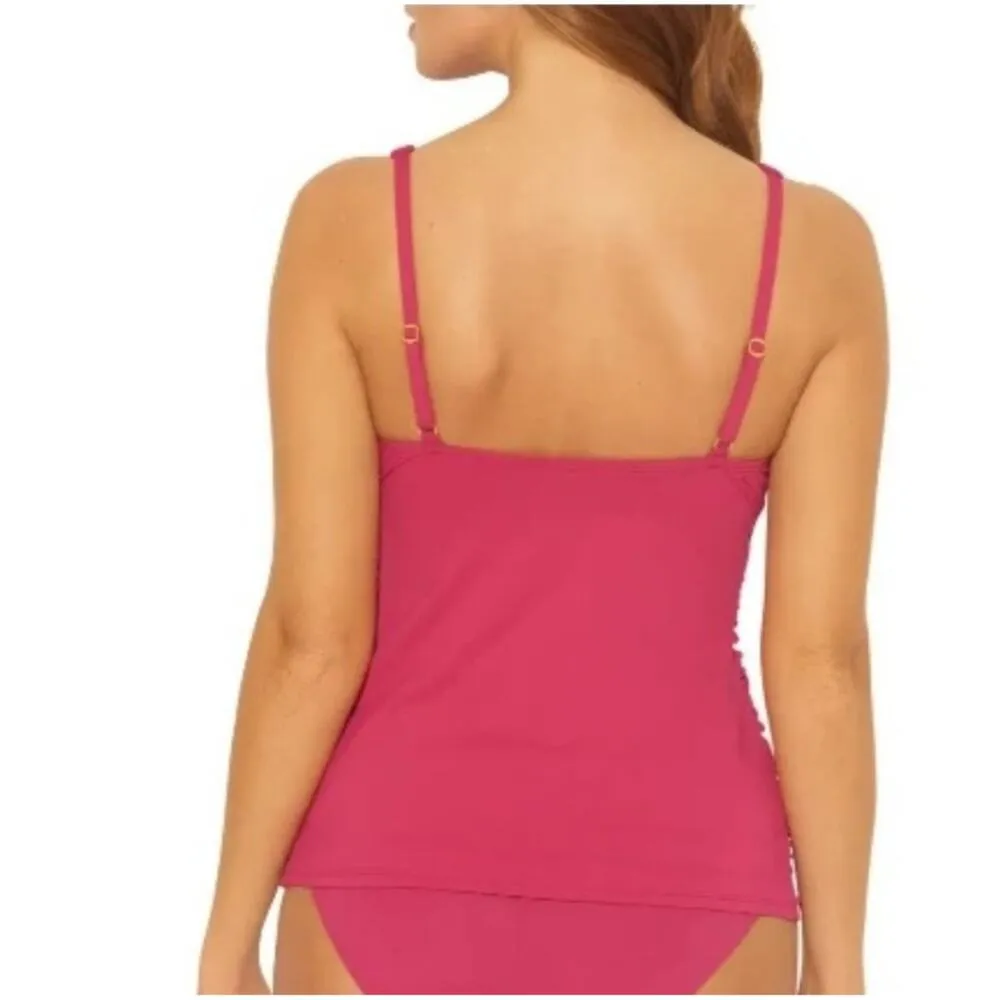 NWOT! Bleu Rod Beattie All About U-Wire Ruched Tankini Swim Top - Size 8 - Image 2