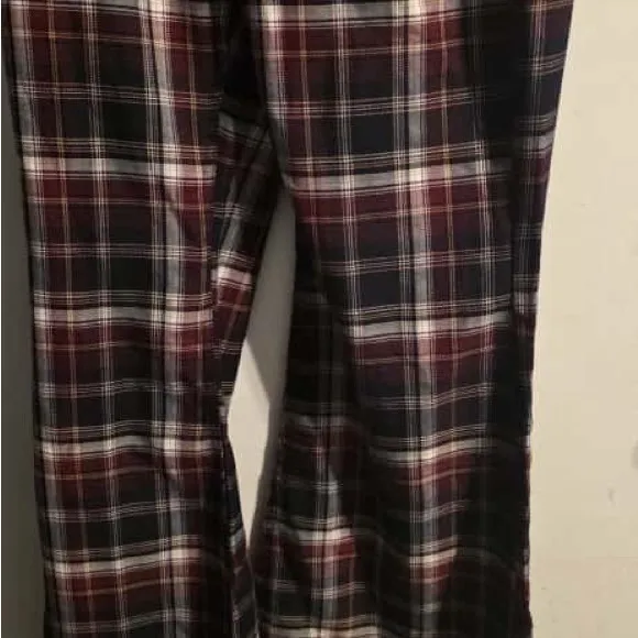 Almost Famous Black and White Plaid Flare Pants - Image 5