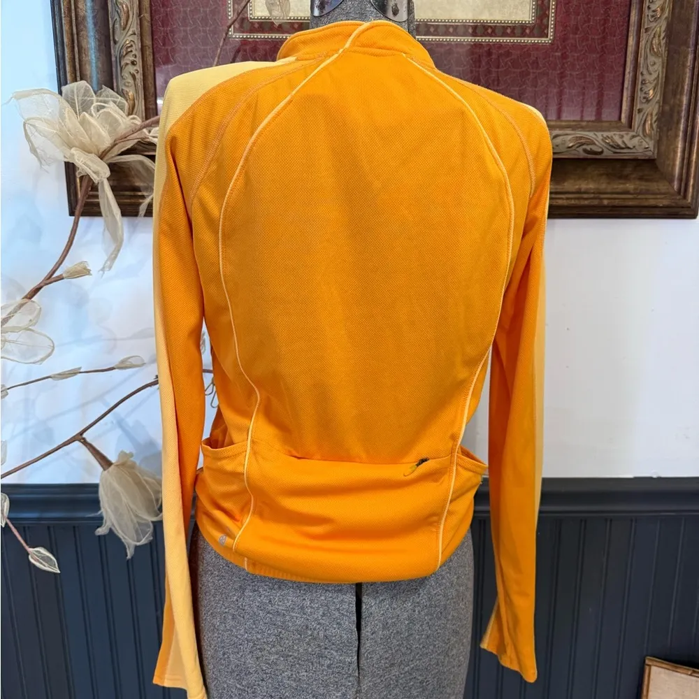 Pearl Izumi Orange Color Block Quarter Zip Long-Sleeve Cycling Shirt ~ Size M 💛🍄 - Image 4