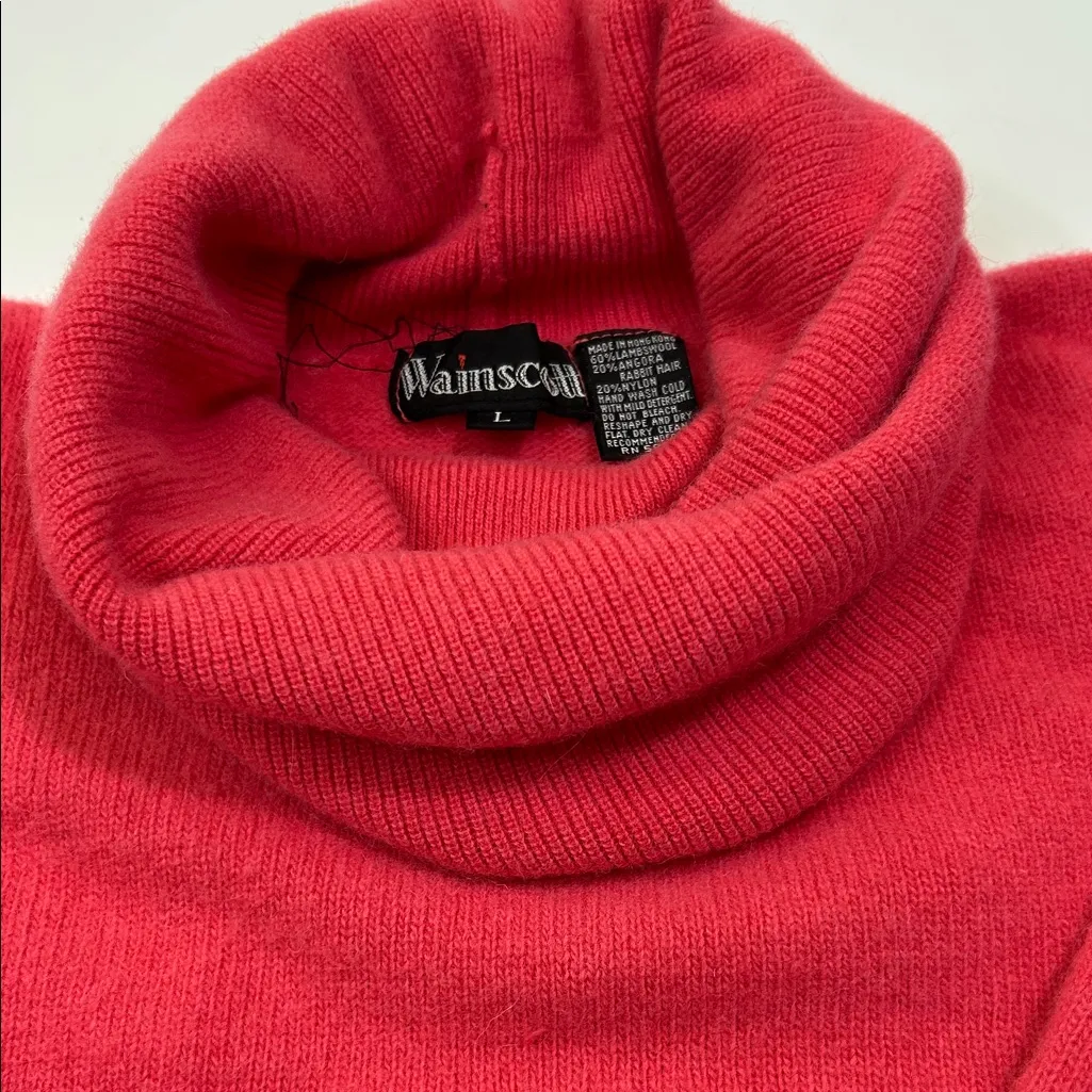 Wamsutta Red Wool Blend Sweater Size L - Image 4