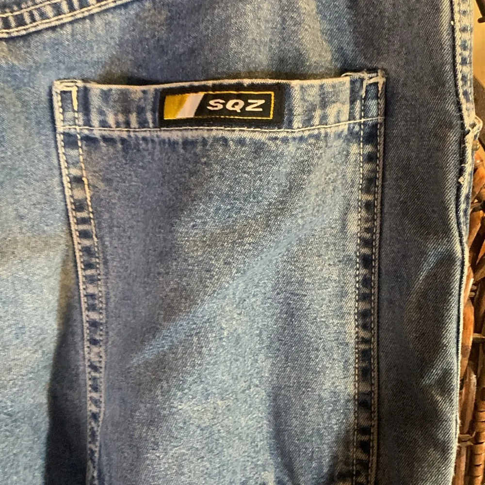 Vintage 90’s Y2K Squeeze SQZ Flare Button Fly Jeans Size 7/8 Blue - Image 7