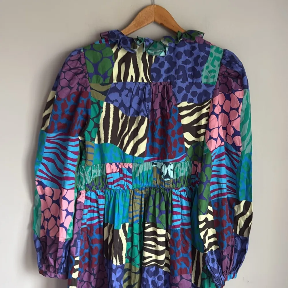 Geisha Designs for Anthropologie  Long-Sleeve Printed Maxi Dress Large - Image 11