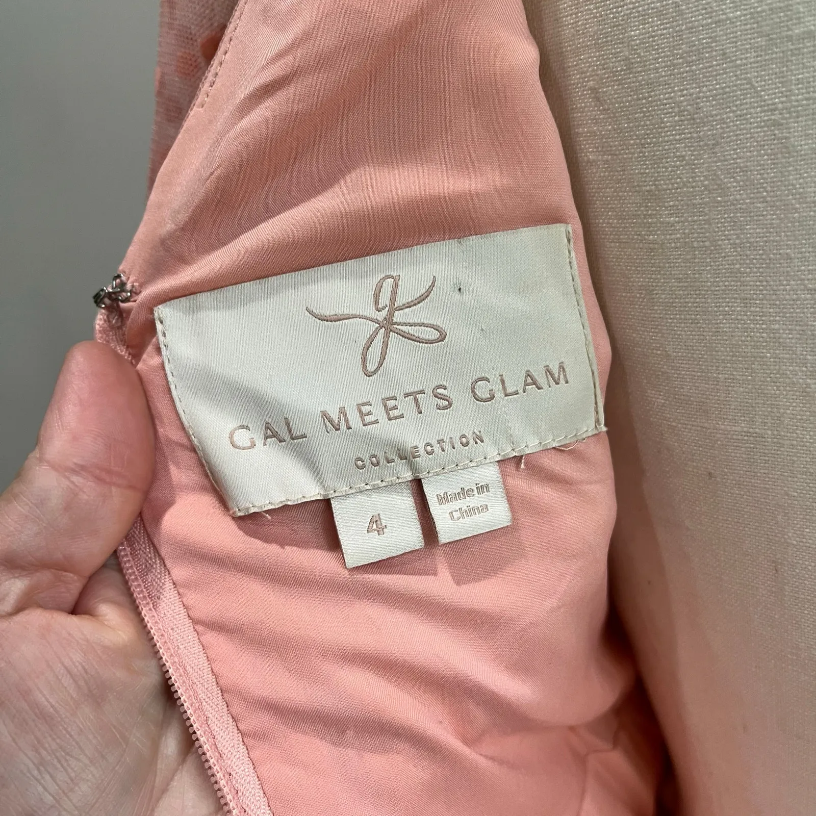 Gal Meets Glam Zelda Retro Polka Dot Pink Dress Size 4 - Image 9