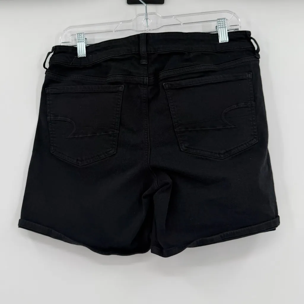 American eagle midi shorts black 12 - Image 2