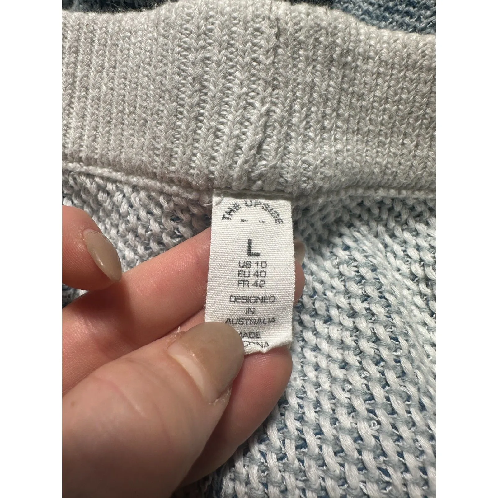 The Upside Azzura Knit Aurora Shorts Size Large Blue - Image 5