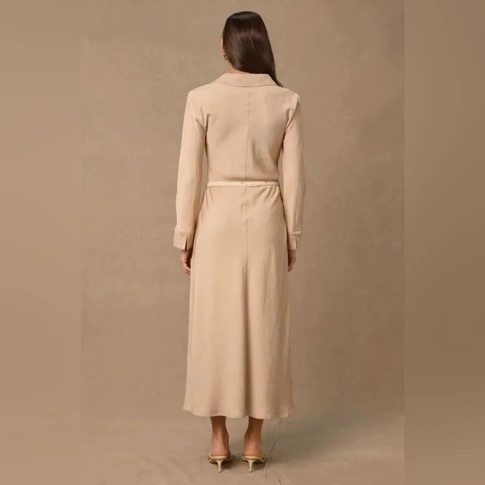 Mon Renn Hermosa Long Sleeve Midi Dress in Taro Purple Size Small NWT Pink - Image 11