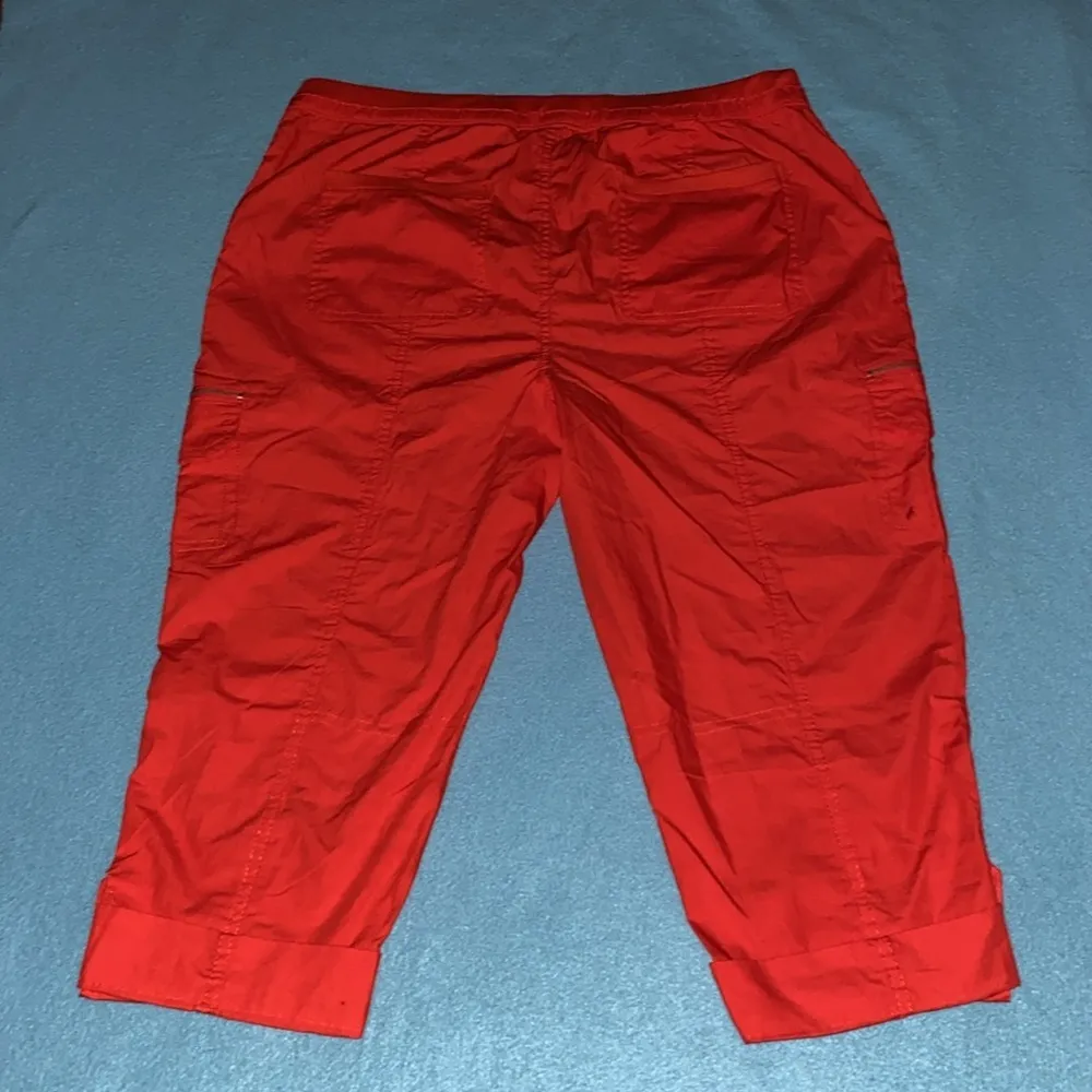 SAG HARBOR New York cargo capris tab cuff 6 pocket elastic waistband NEW size 36 - Image 2