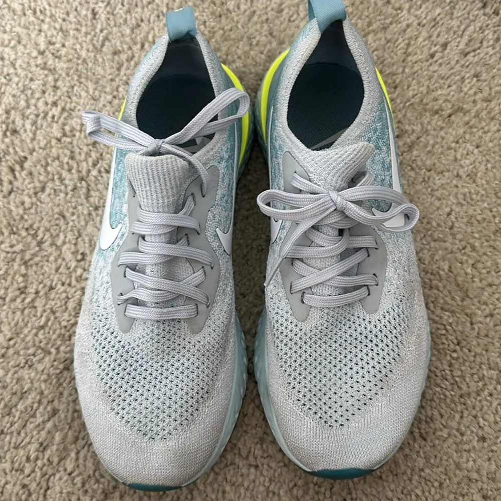 Nike Light Blue  Fly Knit Sneakers - Image 5