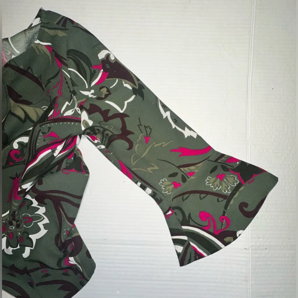 Banana Republic Women’s‎ Top Size XS Multicolored Paisley Print Retro Vibe - Image 10