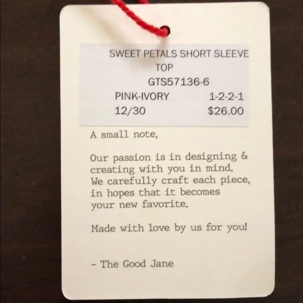 NWT The Good Jane Sweet Petals Short Sleeve Pink S - Image 10