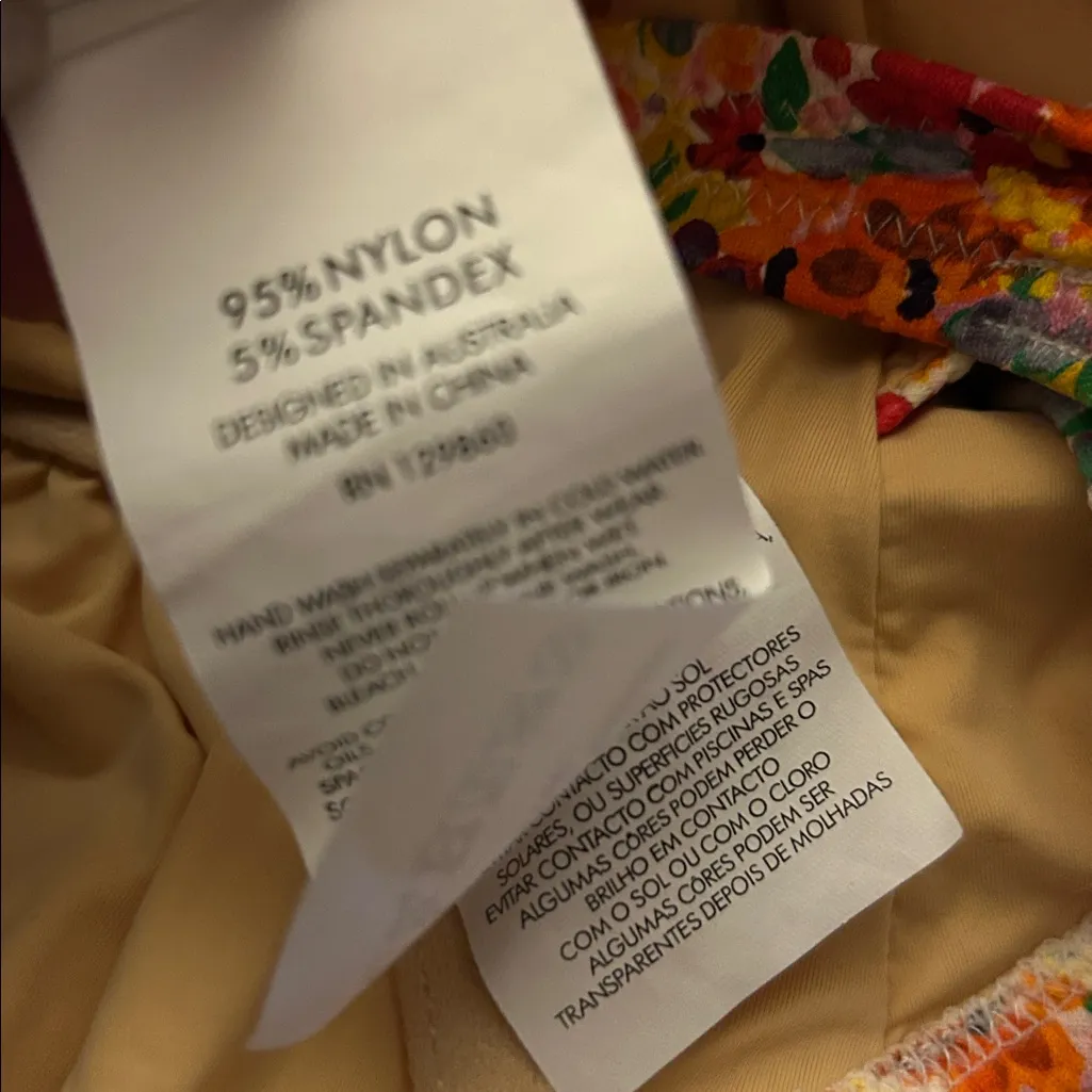 Free People RHYTHM WOMENS SWIMSUIT SIERRA FLORAL TIE FRONT ONE PIECE Medium - Image 9