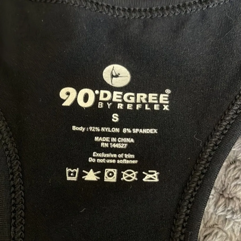 90 Degrees by Reflex Black Racerback Tank Top Shirt Size Small EUC #4209 - Image 3