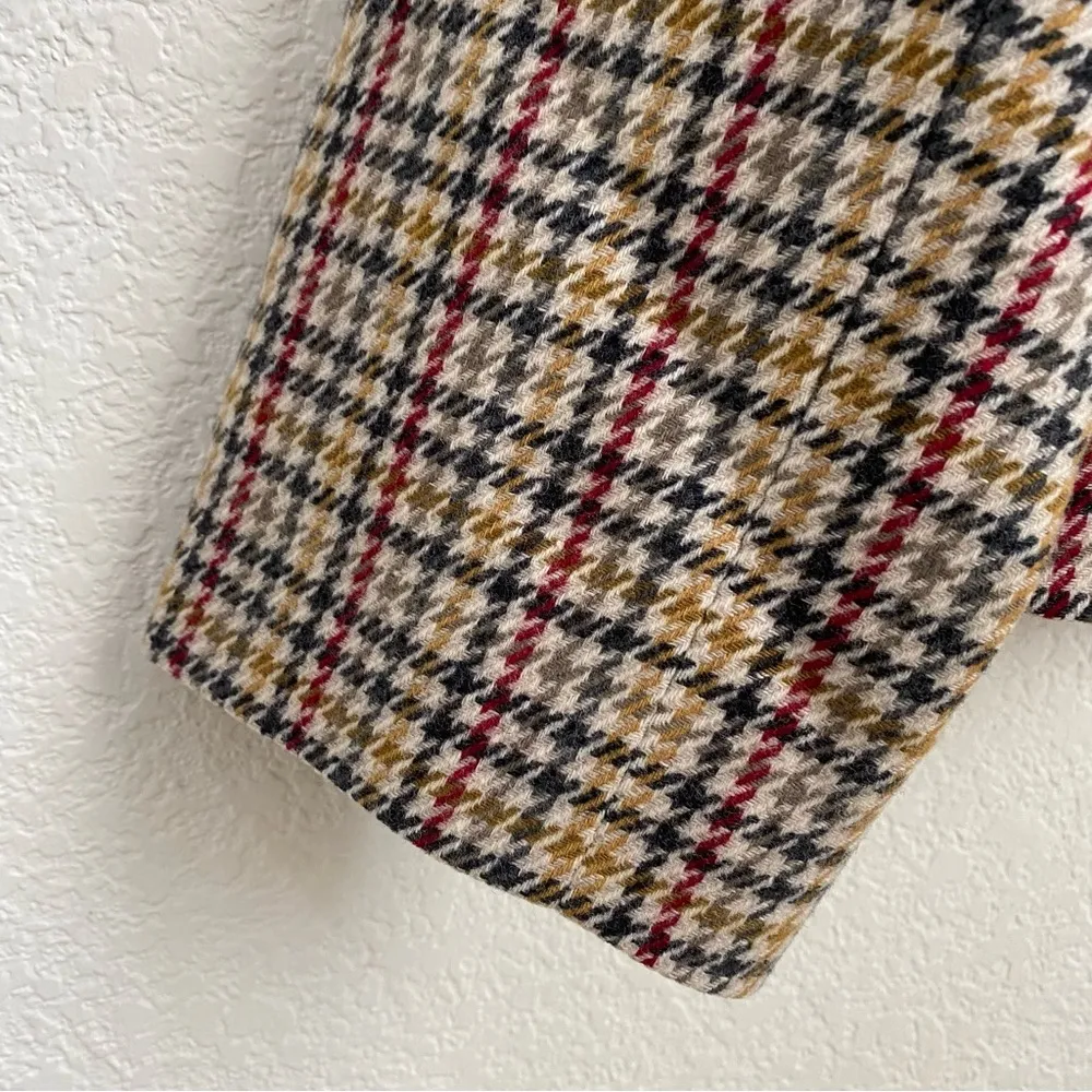 Vintage 60’s PENDLETON 100% Wool Houndstooth Plaid Women’s Blazer Size 16W Plus - Image 8