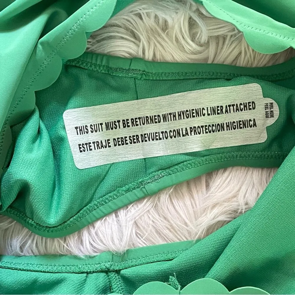 Rhode x Target Green High Waist Scallop Edge Retro Bikini Swim Bottoms 2X new - Image 8