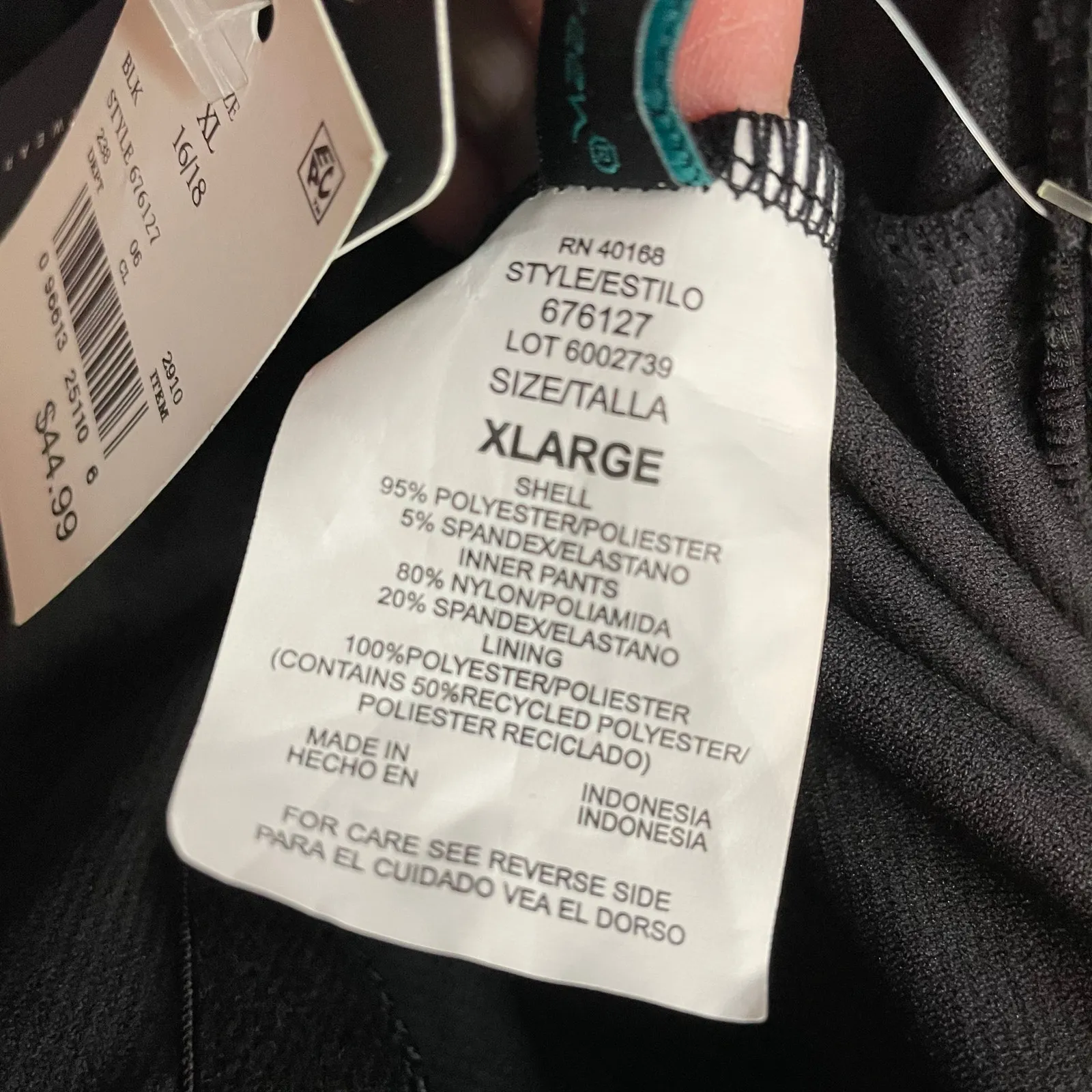 Aqua Green High-Neck Swim Romper with Pockets Swim Suit Shorts XL 16 18 New NWT - Image 13